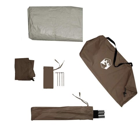 NAMIOT TURYSTYCZNY 4-OS. KOPUŁOWY BRĄZOWY WODOSZCZELNY