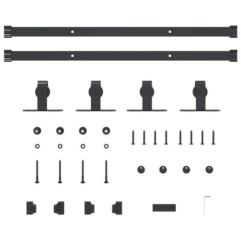 SYSTEM DO DRZWI PRZESUWNYCH DO MEBLI 122CM STAL WĘGLOWA