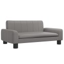 SOFA DLA DZIECI SZARA 70X45X30CM SZTUCZNA SKÓRA