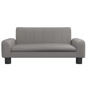 SOFA DLA DZIECI SZARA 70X45X30CM SZTUCZNA SKÓRA