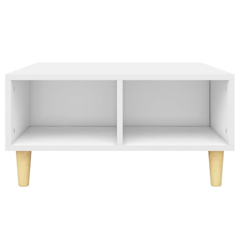 STOLIK KAWOWY BIAŁY 60X60X30CM MATERIAŁ DREWNOPOCHODNY