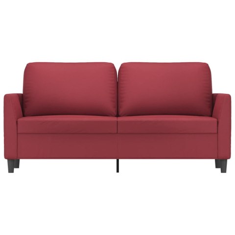 2-OSOBOWA SOFA WINNA CZERWIEŃ 140CM SZTUCZNA SKÓRA