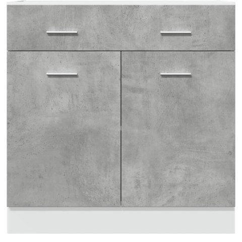 SZAFKA Z SZUFLADĄ SZAROŚĆ BETONU 80X46X81,5CM PŁYTA