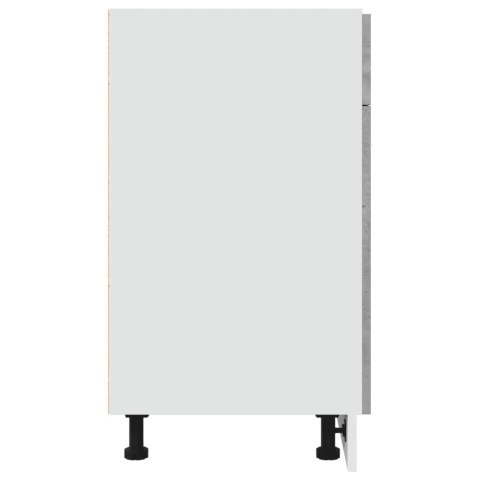 SZAFKA Z SZUFLADĄ SZAROŚĆ BETONU 80X46X81,5CM PŁYTA