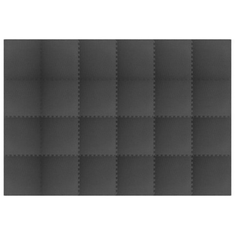 MATY PODŁOGOWE 24 SZT. 8,64M2 PIANKA EVA CZARNE