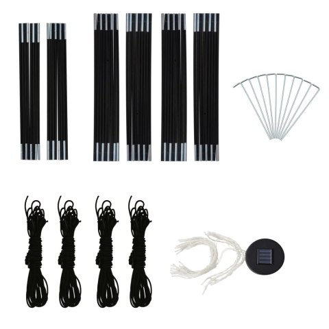 NAMIOT IMPREZOWY Z LED I 4 ŚCIANKAMI 3,6X3,6X2,3M NIEBIESKI