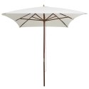 PARASOL OGRODOWY 200X300CM DREWNIANY KREMOWY