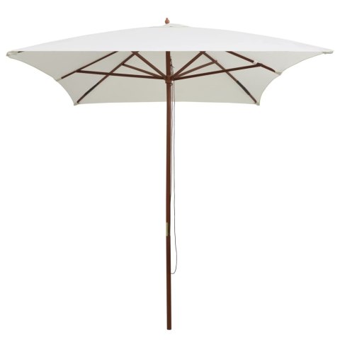 PARASOL OGRODOWY 200X300CM DREWNIANY KREMOWY