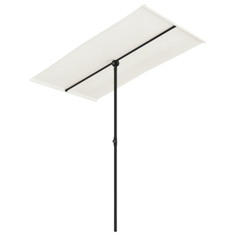 PARASOL OGRODOWY NA ALUMINIOWYM SŁUPKU 180X110CM PIASKOWY