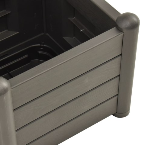 SKRZYNIA NA ROŚLINY Z TREJAŻEM 43X43X142CM PP ANTRACYTOWA