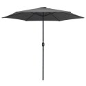 PARASOL OGRODOWY NA ALUMINIOWYM SŁUPKU 270X246CM ANTRACYTOWY