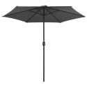 PARASOL OGRODOWY NA ALUMINIOWYM SŁUPKU 270X246CM ANTRACYTOWY
