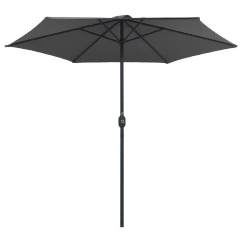 PARASOL OGRODOWY NA ALUMINIOWYM SŁUPKU 270X246CM ANTRACYTOWY