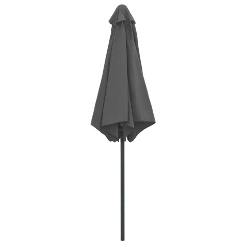 PARASOL OGRODOWY NA ALUMINIOWYM SŁUPKU 270X246CM ANTRACYTOWY