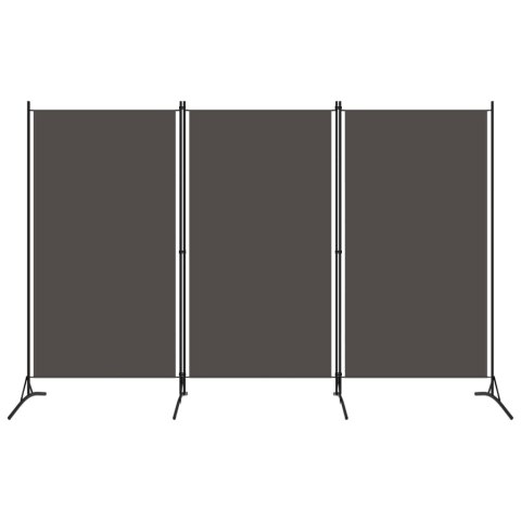 PARAWAN POKOJOWY 3-PANELOWY ANTRACYTOWY 260X180CM