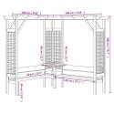 PERGOLA NAROŻNA Z ŁAWKĄ IMPREGNOWANE DREWNO SOSNOWE