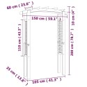 PERGOLA W KSZTAŁCIE ŁUKU 150X60X210CM DREWNO