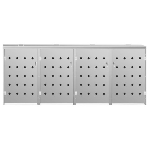 POCZWÓRNA OSŁONA NA KOSZE NA ŚMIECI 240 L STAL NIERDZEWNA