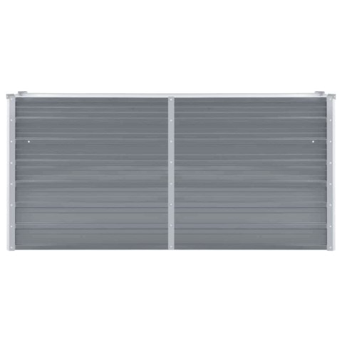 PODWYŻSZONA DONICA Z GALWANIZOWANEJ STALI 160X40X77CM SZARA