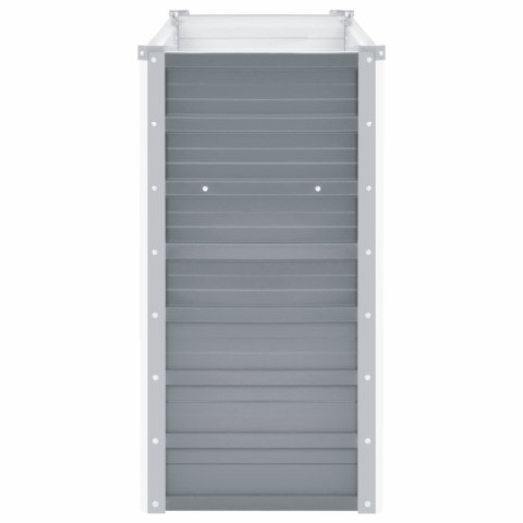 PODWYŻSZONA DONICA Z GALWANIZOWANEJ STALI 160X40X77CM SZARA