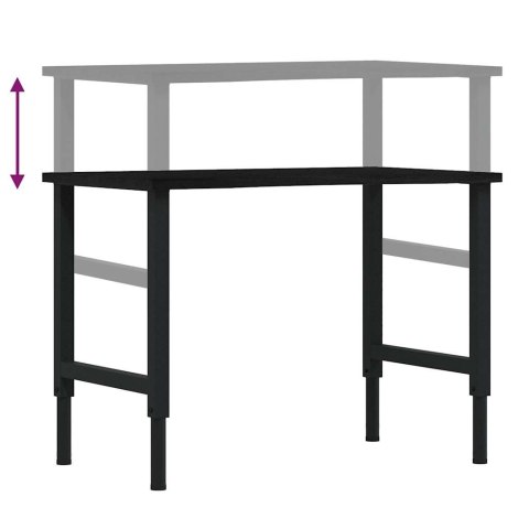 STOLIK ROBOCZY CIEMNY BRĄZ 100X60X(71,5-98)CM DREWNO DĘBOWE