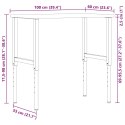 STOLIK ROBOCZY CIEMNY BRĄZ 100X60X(71,5-98)CM DREWNO DĘBOWE