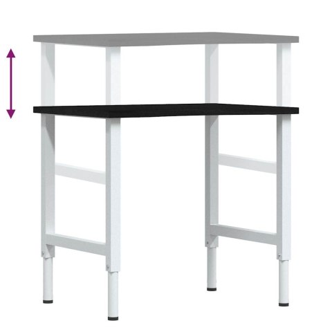 STOLIK ROBOCZY CIEMNY BRĄZ 80X60X(71,5-98)CM DREWNO DĘBOWE