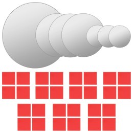 ZESTAW 7 OKRĄGŁYCH LUSTER ŚCIENNYCH SZKLANYCH