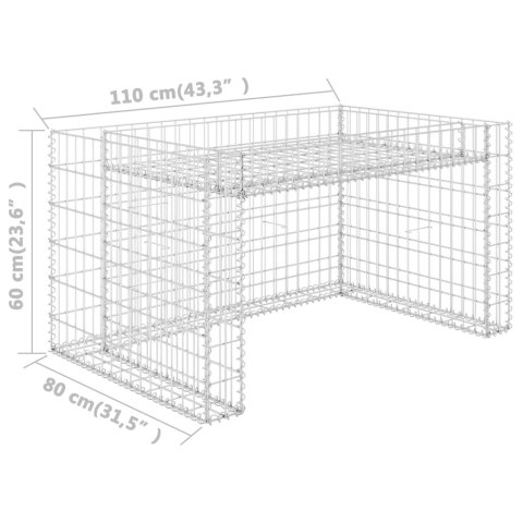 GARAŻ GABION DLA ROBOTA KOSZĄCEGO DOMEK SCHOWEK Kosiarki Automatycznej 110X80X60CM