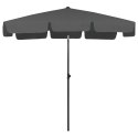 PARASOL PLAŻOWY ANTRACYTOWY 200X125CM