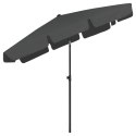 PARASOL PLAŻOWY ANTRACYTOWY 200X125CM