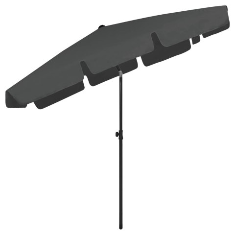 PARASOL PLAŻOWY ANTRACYTOWY 200X125CM