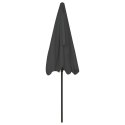 PARASOL PLAŻOWY ANTRACYTOWY 200X125CM