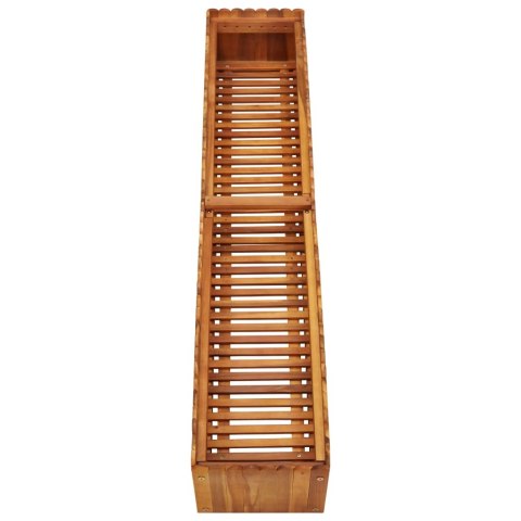 PODWYŻSZONA DONICA OGRODOWA 150X30X25CM LITE DREWNO AKACJOWE