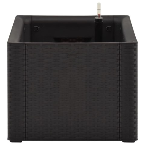 PODWYŻSZONA DONICA Z SYSTEMEM PODLEWANIA ANTRACYT 100X43X33CM