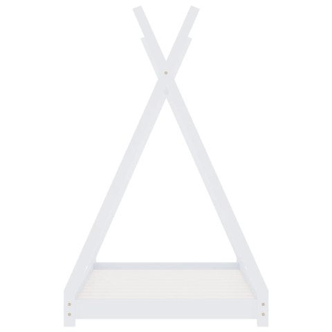 RAMA ŁÓŻKA DZIECIĘCEGO BIAŁA LITE DREWNO SOSNOWE 90X200CM