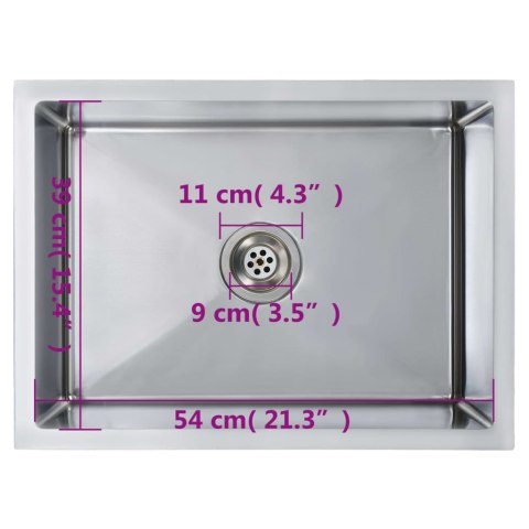 RĘCZNIE ROBIONY ZLEW KUCHENNY STAL NIERDZEWNA