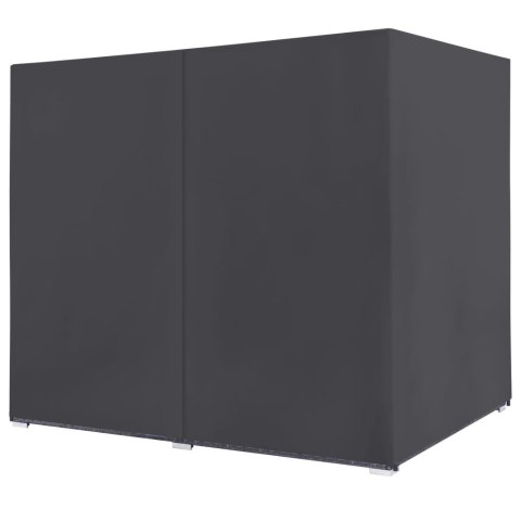 LEŻAK OGRODOWY Z BALDACHIMEM RATTAN PE SZARY