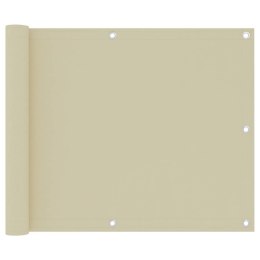 PARAWAN BALKONOWY KREMOWY 75X500CM WODOODPORNY