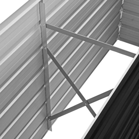 PODWYŻSZONA DONICA ANTRACYT 160X40X77CM GALWANIZOWANA STAL