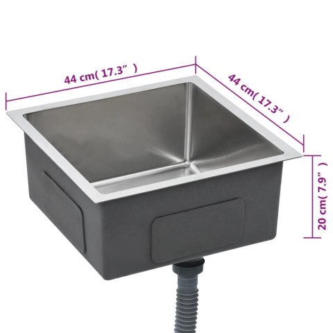 RĘCZNIE ROBIONY ZLEW KUCHENNY STAL NIERDZEWNA