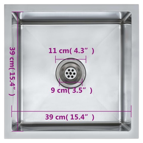 RĘCZNIE ROBIONY ZLEW KUCHENNY STAL NIERDZEWNA