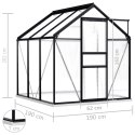 SZKLARNIA Z RAMĄ PODSTAWY ANTRACYTOWA ALUMINIUM 3,61M²