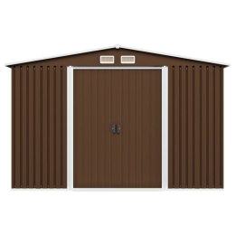 SZOPA OGRODOWA BRĄZOWA 257X205X178CM STALOWA