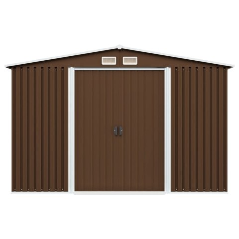 SZOPA OGRODOWA BRĄZOWA 257X205X178CM STALOWA