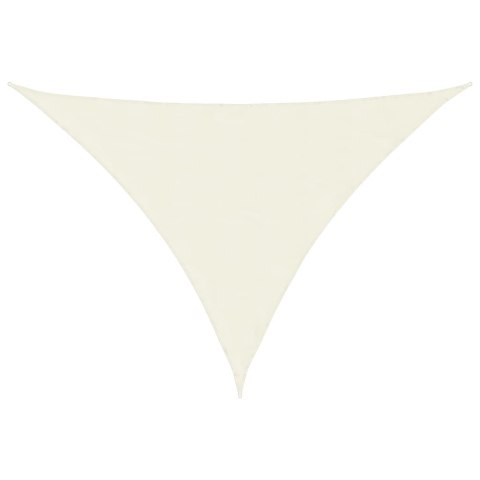 ŻAGIEL PRZECIWSŁONECZNY OGRODOWY WODOODPORNY MARKIZA TARAS TRÓJKĄT 5X6X6M KREMOWY