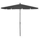 PARASOL OGRODOWY NA SŁUPKU 210X140CM ANTRACYTOWY