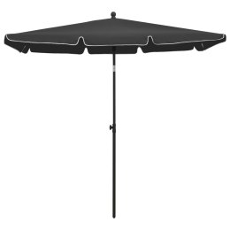 PARASOL OGRODOWY NA SŁUPKU 210X140CM ANTRACYTOWY