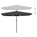 PARASOL OGRODOWY NA SŁUPKU 210X140CM ANTRACYTOWY