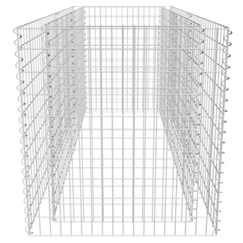 PODWYŻSZONA DONICA ZE STALI 180X90X100CM SREBRNA